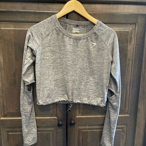 Gymshark Gray Long Sleeve Crop Top